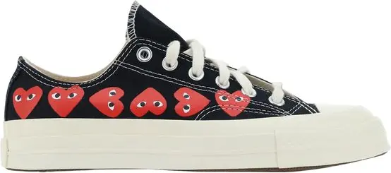 Кроссовки Comme Des Garçons Play x Converse Black Canvas Low Top Sneakers