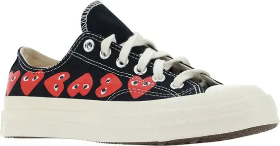 Кроссовки Comme Des Garçons Play x Converse Black Canvas Low Top Sneakers