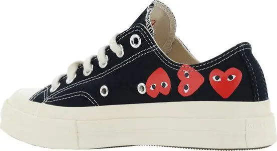 Кроссовки Comme Des Garçons Play x Converse Black Canvas Low Top Sneakers