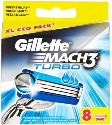 Сменные кассеты для бритвы Gillette Mach 3 Turbo