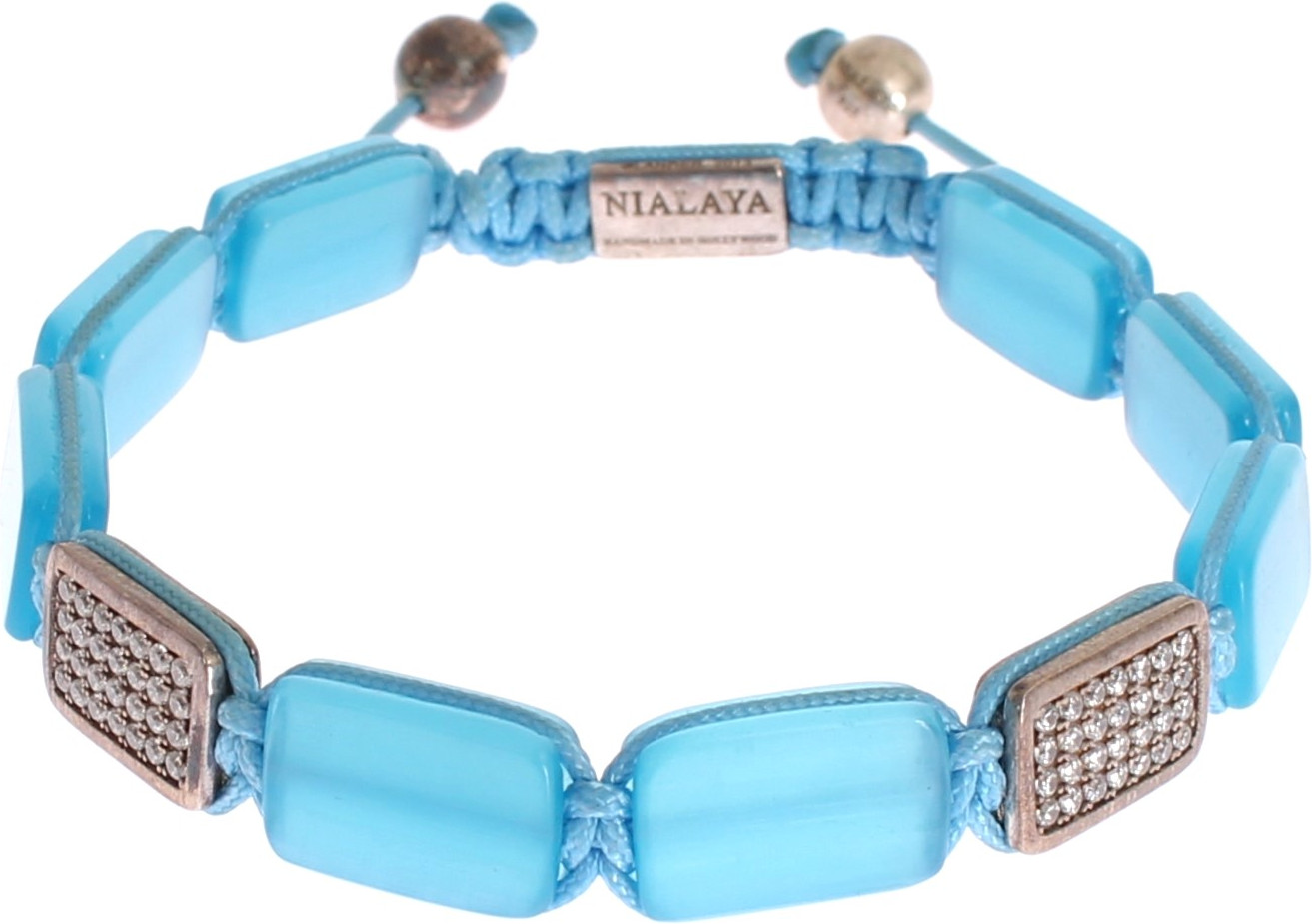 Браслет Nialaya Jewelry Chic Nialaya с бриллиантами и опаловыми бусинами
