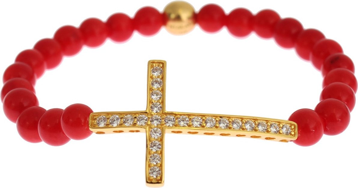 Браслет Nialaya Jewelry Элегантный Золото и Красный Коралл