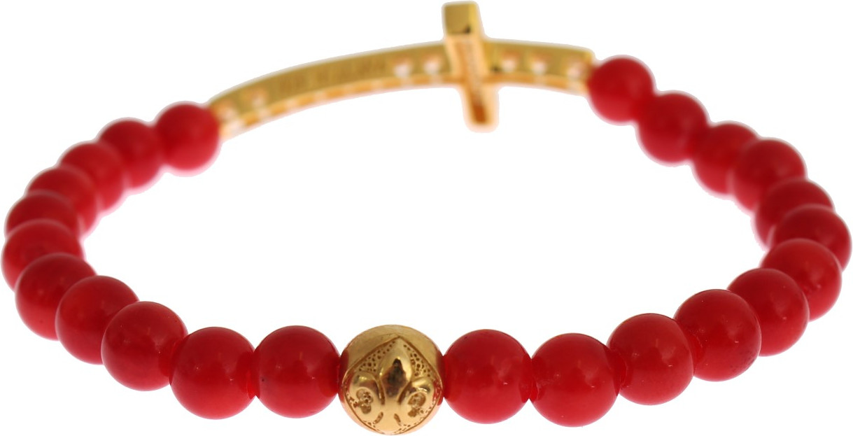 Браслет Nialaya Jewelry Элегантный Золото и Красный Коралл