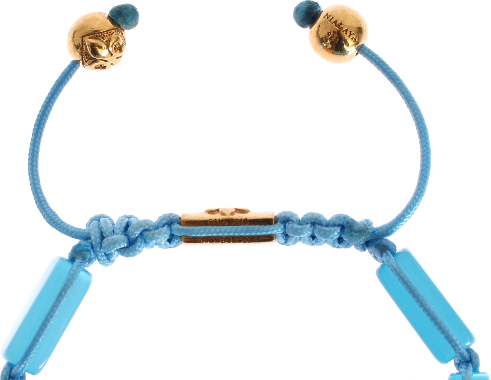 Браслет Nialaya Jewelry Элегантный с синим опалом и инкрустацией бриллиантами