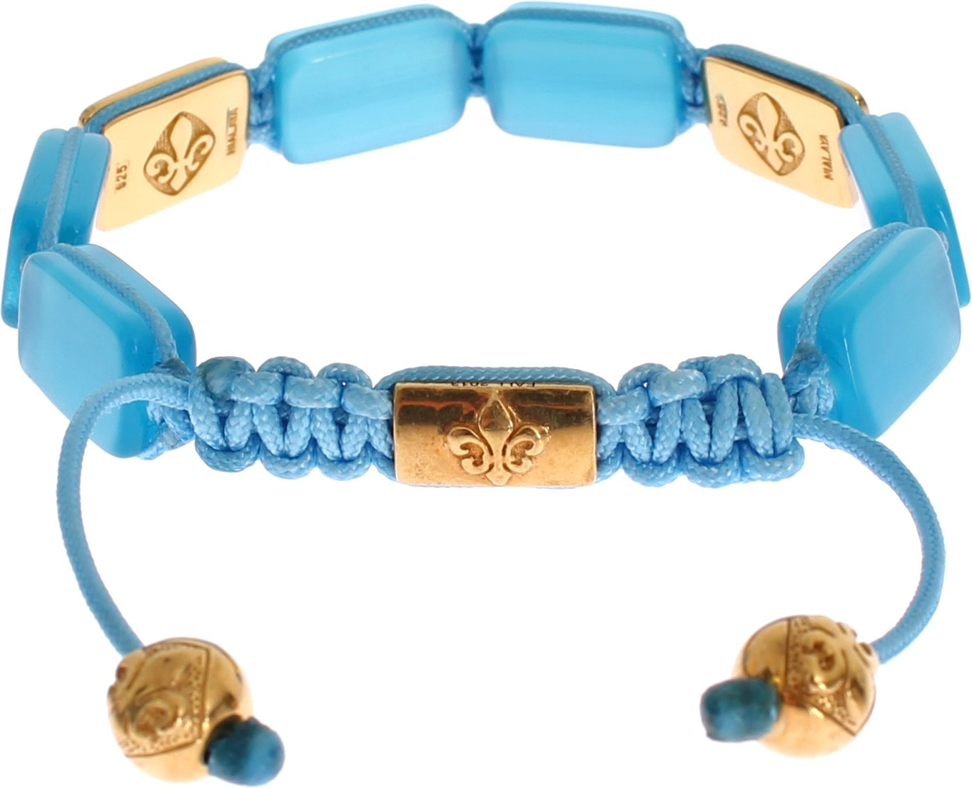 Браслет Nialaya Jewelry Элегантный с синим опалом и инкрустацией бриллиантами