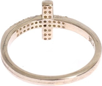 Кольцо Nialaya Jewelry Серебряное с крестом из фианита