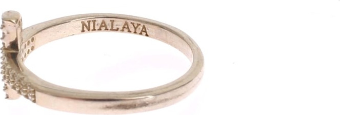 Кольцо Nialaya Jewelry Серебряное с крестом из фианита