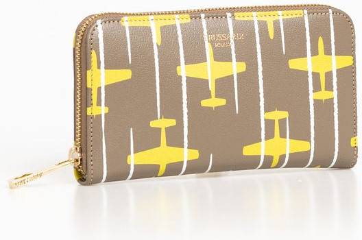 Женский кошелек Trussardi Бежевый из кожи