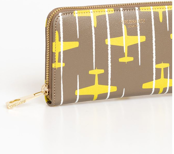 Женский кошелек Trussardi Бежевый из кожи