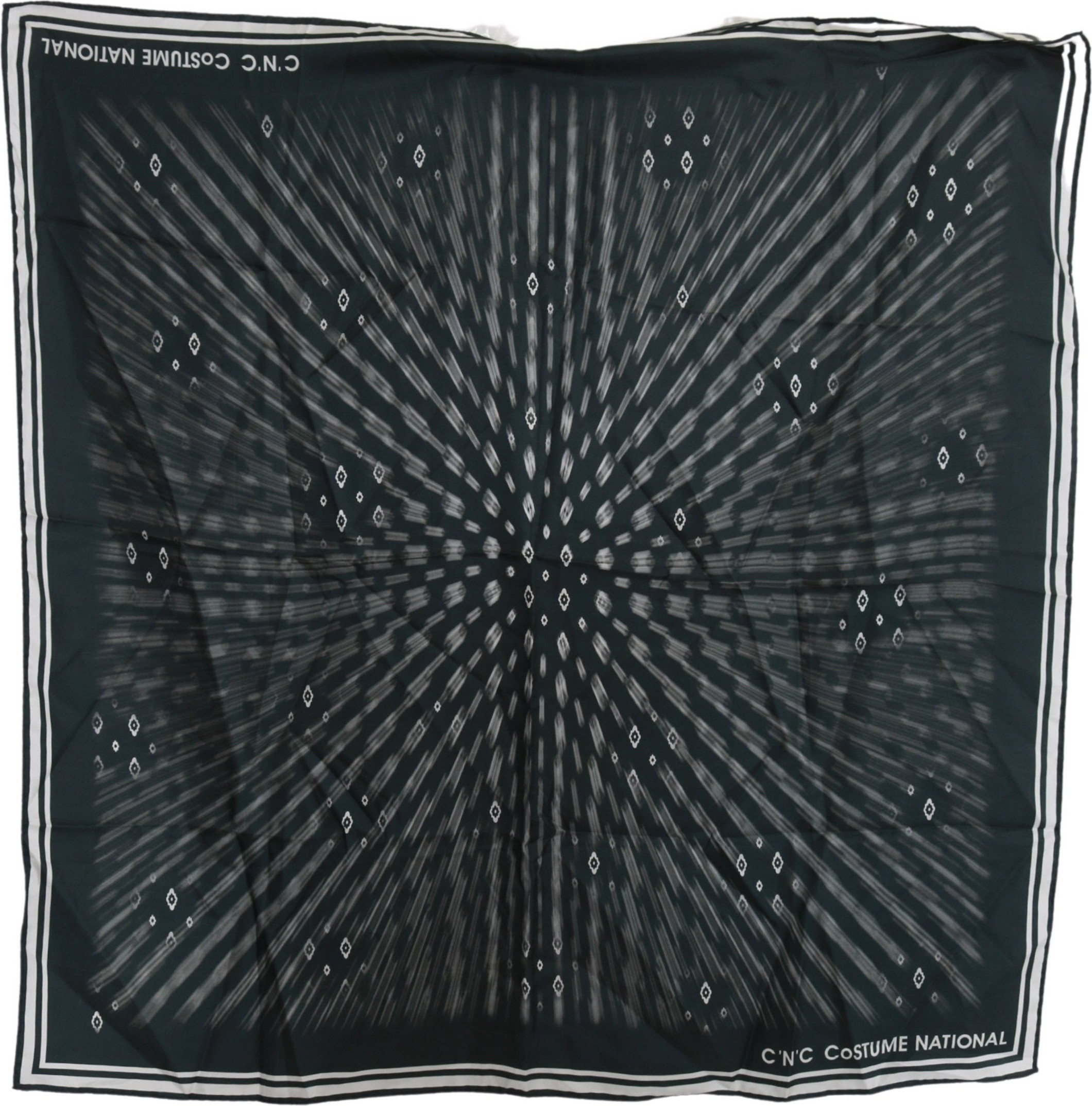 Шарф Costume National Синий Foulard Шелковый Женский