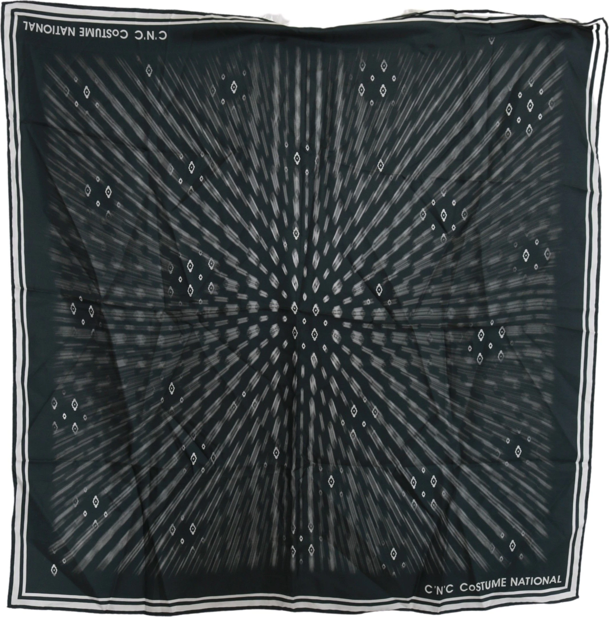 Шарф Costume National Синий Foulard Шелковый Женский