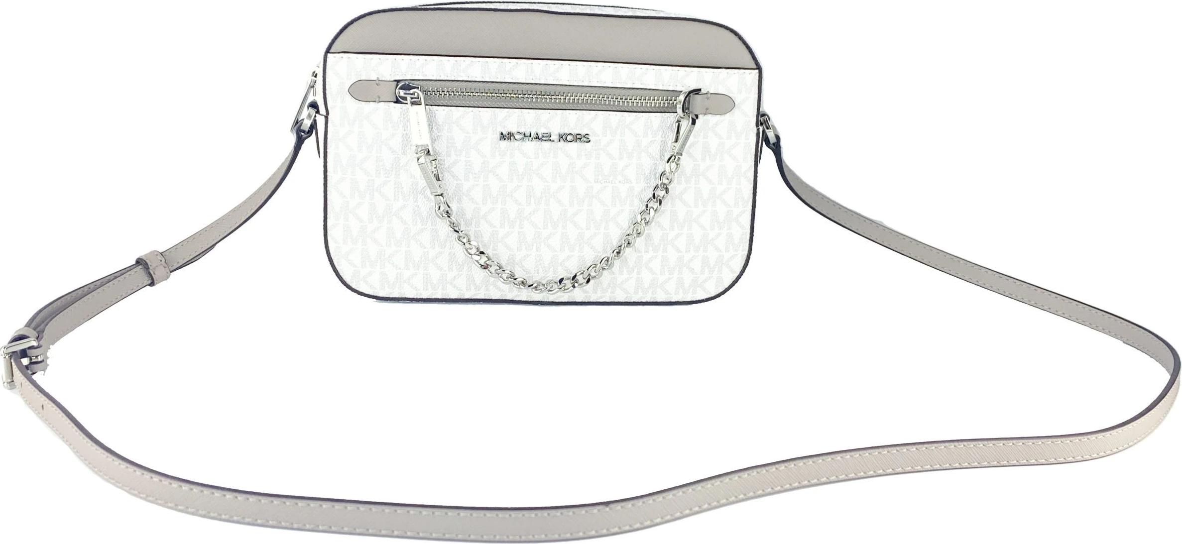 Сумка через плечо Michael Kors Jet Set Item Large East West с подписью из кожи с цепочкой на молнии