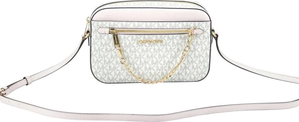 Сумка через плечо Michael Kors Jet Set Item Large East West Signature из кожи с цепочкой на молнии