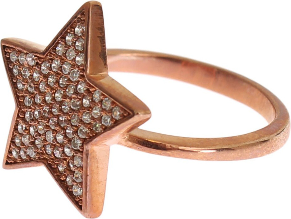 Кольцо Nialaya Jewelry Женское Прозрачная Фианит Звезда