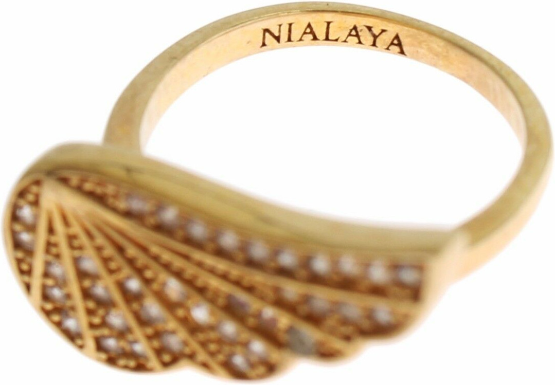 Кольцо Nialaya Jewelry Женское Прозрачный CZ
