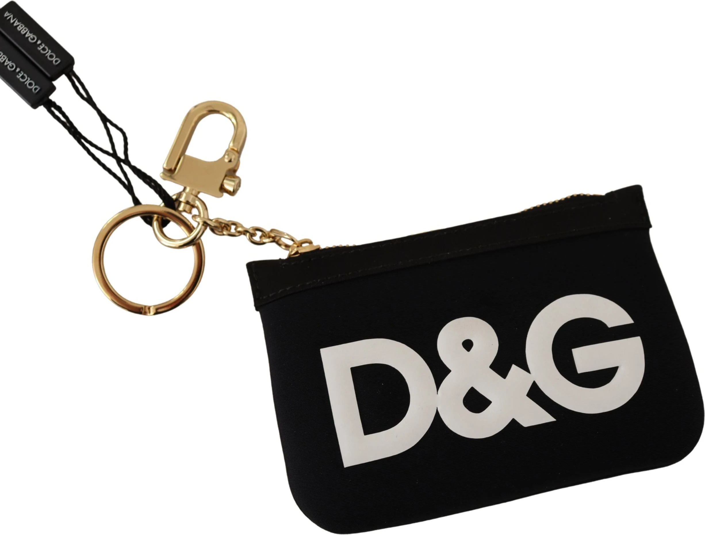 Брелок Dolce & Gabbana Элегантный монохромный брелок с логотипом