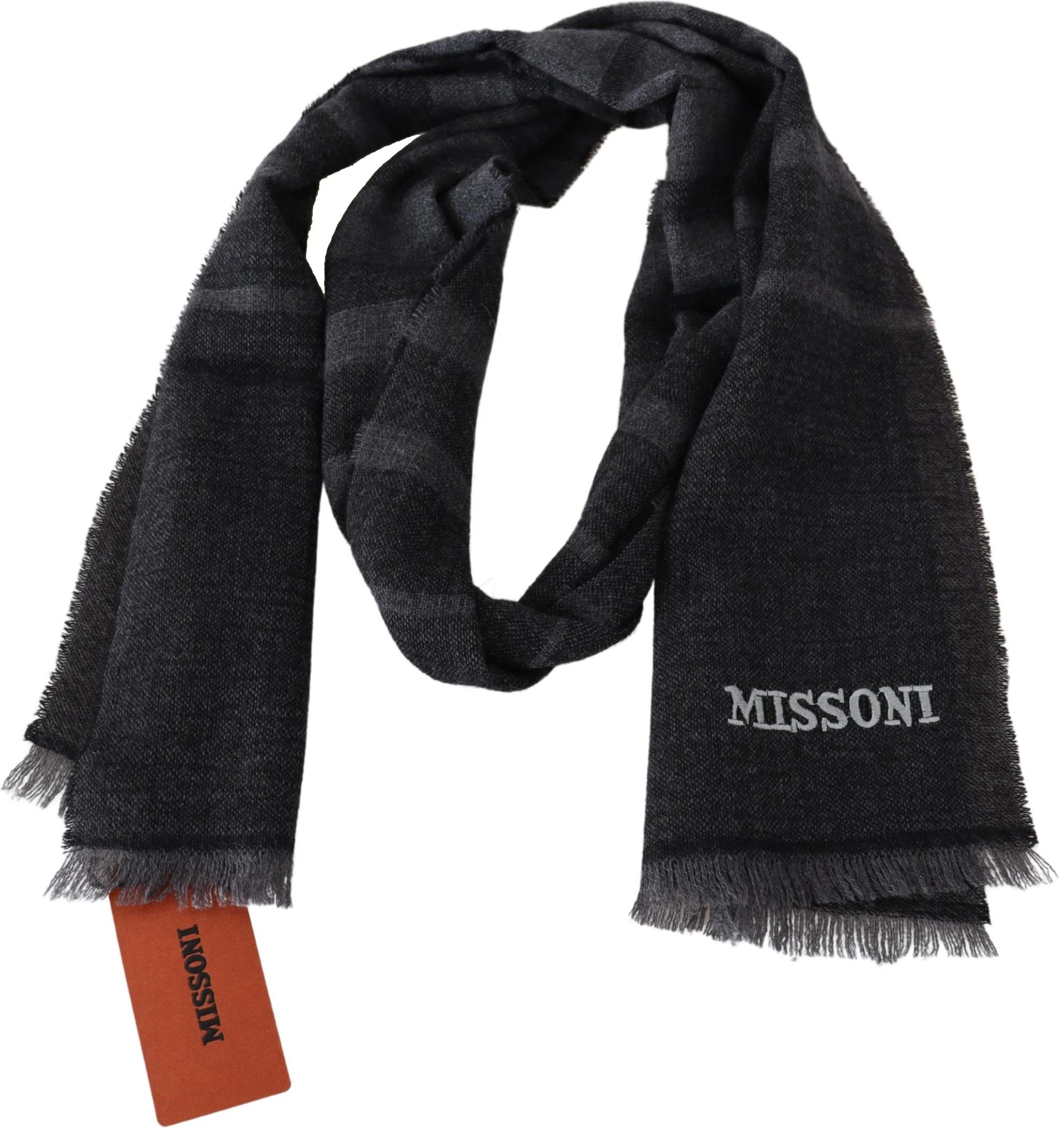 Шарф Missoni Элегантный Шерстяной Шарф с Фирменными Полосами
