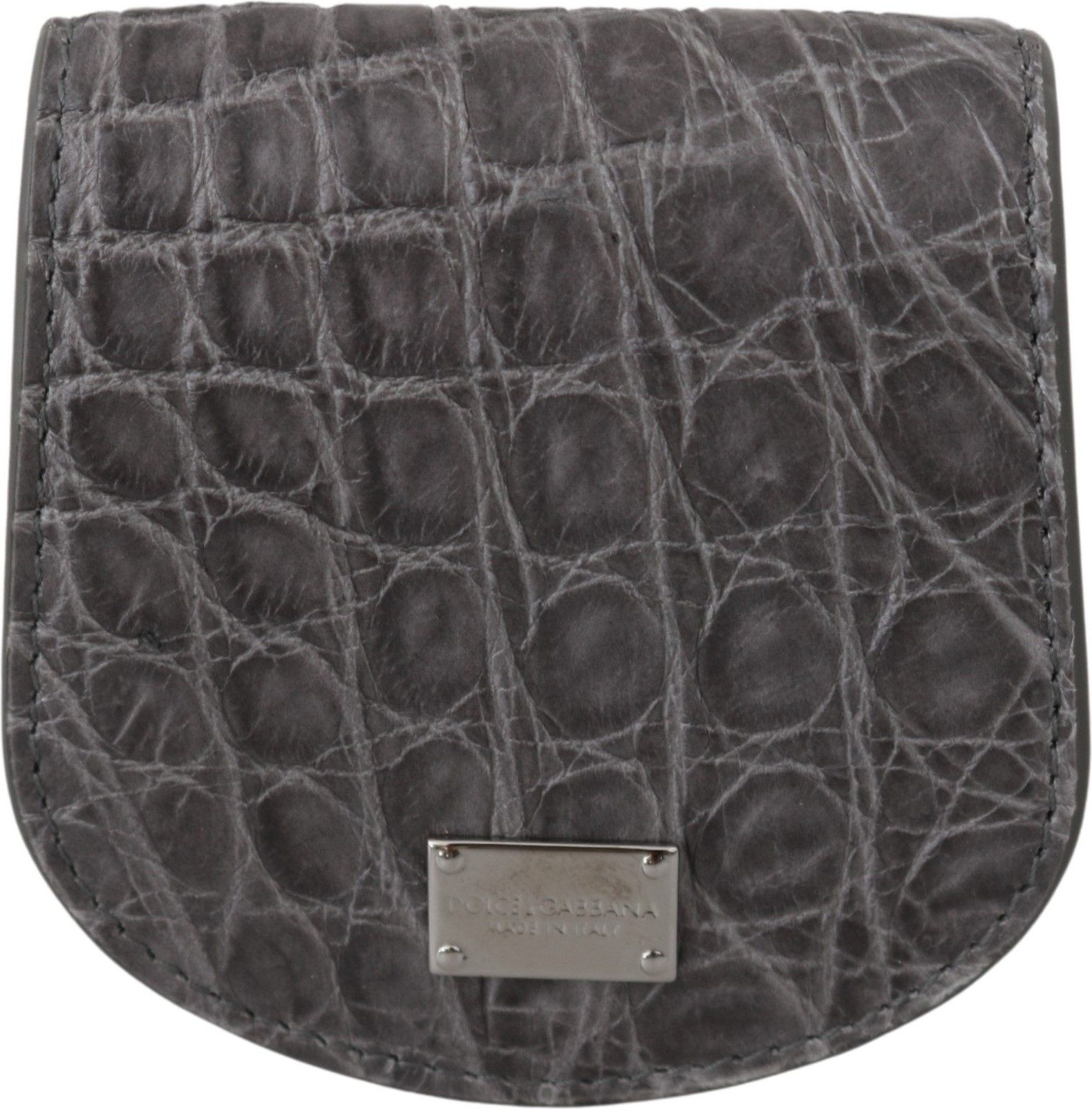 Кошелек Dolce & Gabbana Exotic Gray Leather Condom Case Wallet