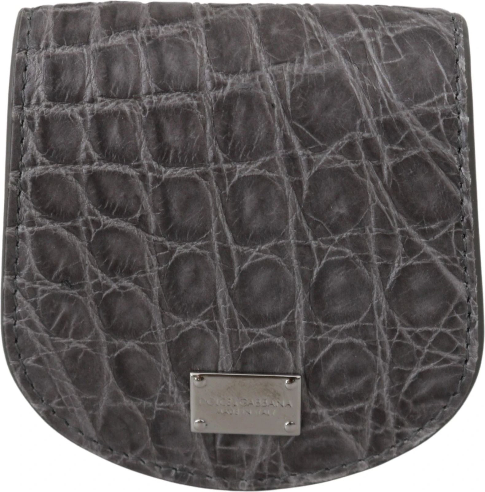 Кошелек Dolce & Gabbana Exotic Gray Leather Condom Case Wallet