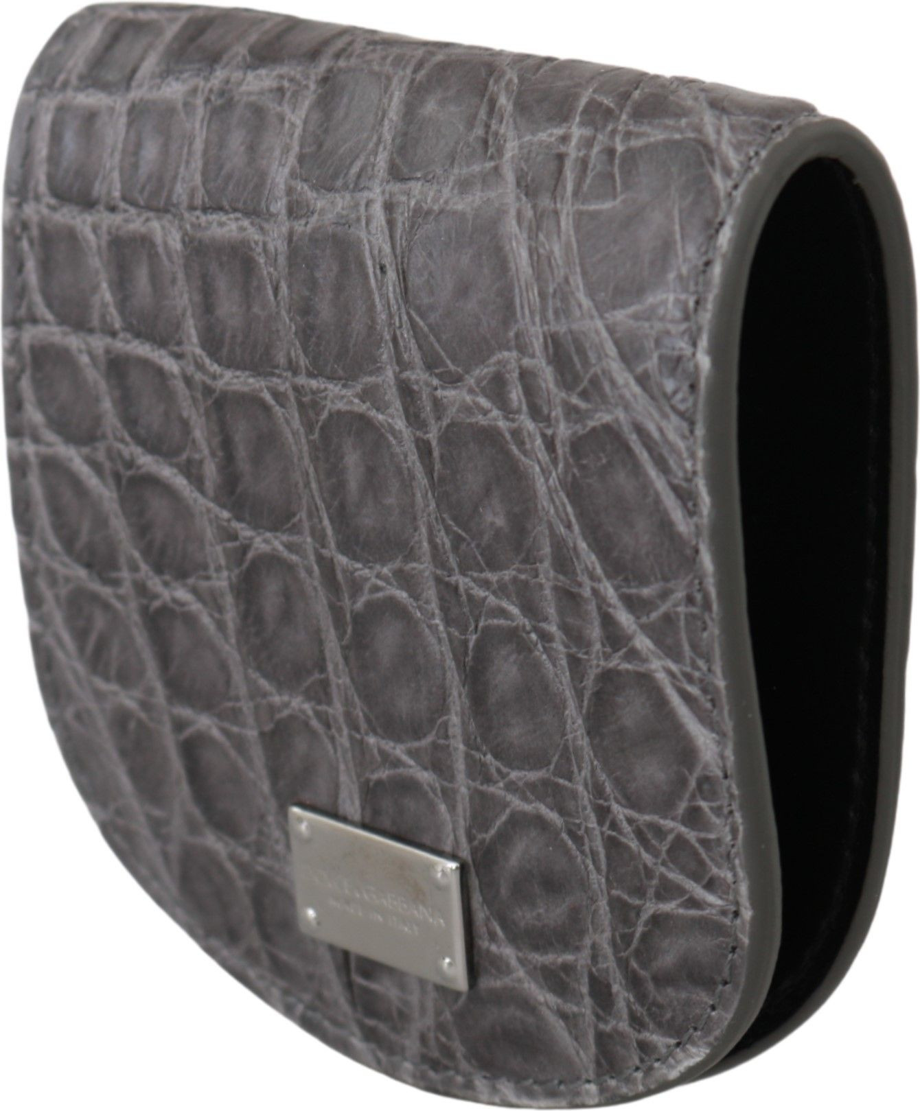 Кошелек Dolce & Gabbana Exotic Gray Leather Condom Case Wallet