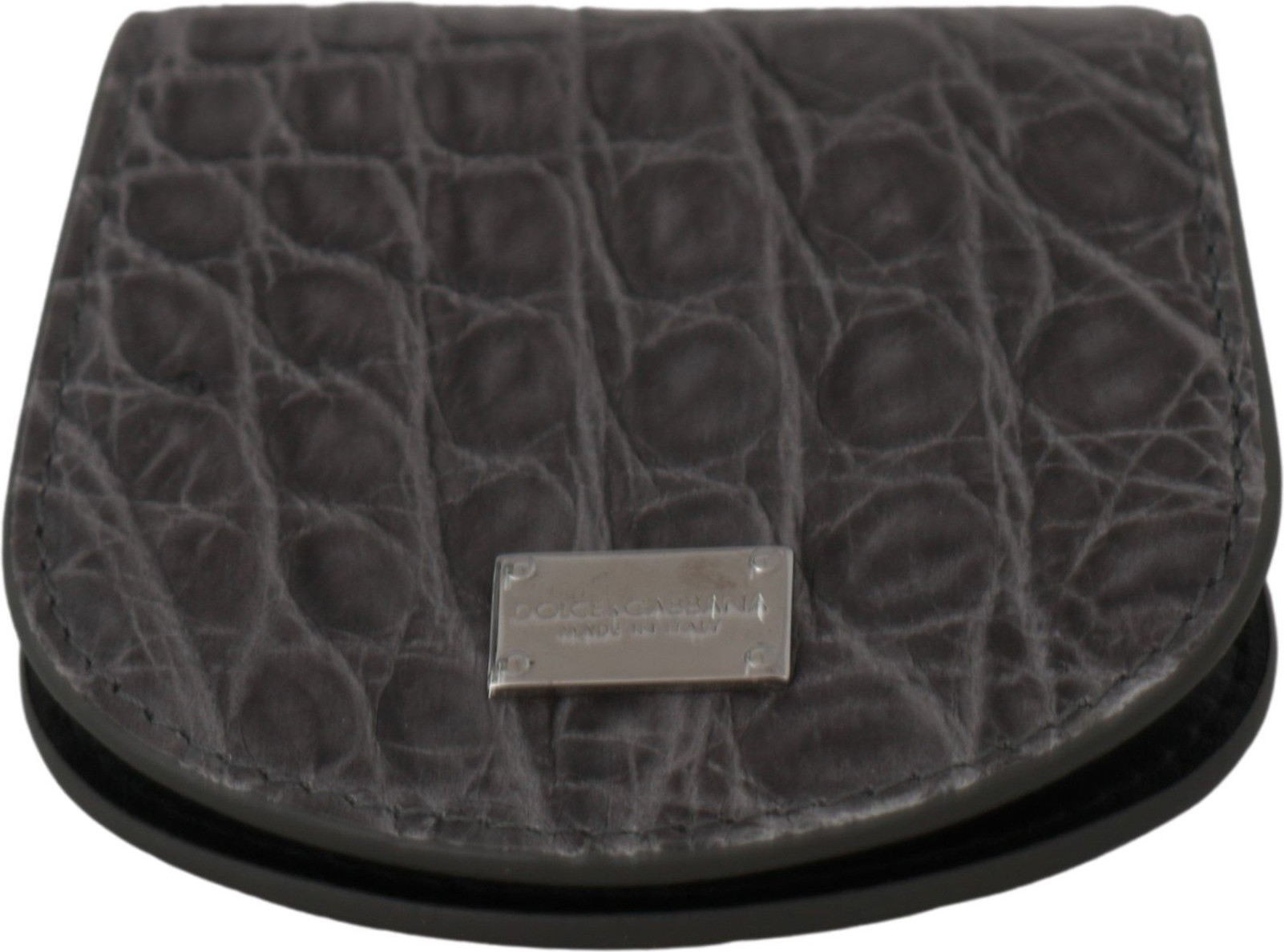 Кошелек Dolce & Gabbana Exotic Gray Leather Condom Case Wallet