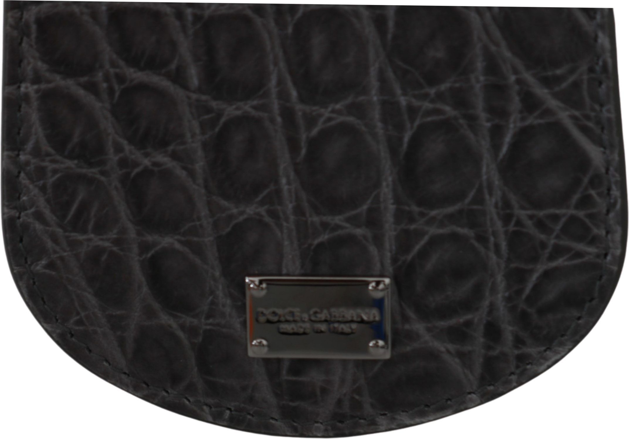 Кошелек Dolce & Gabbana Exotic Gray Leather Condom Case Wallet