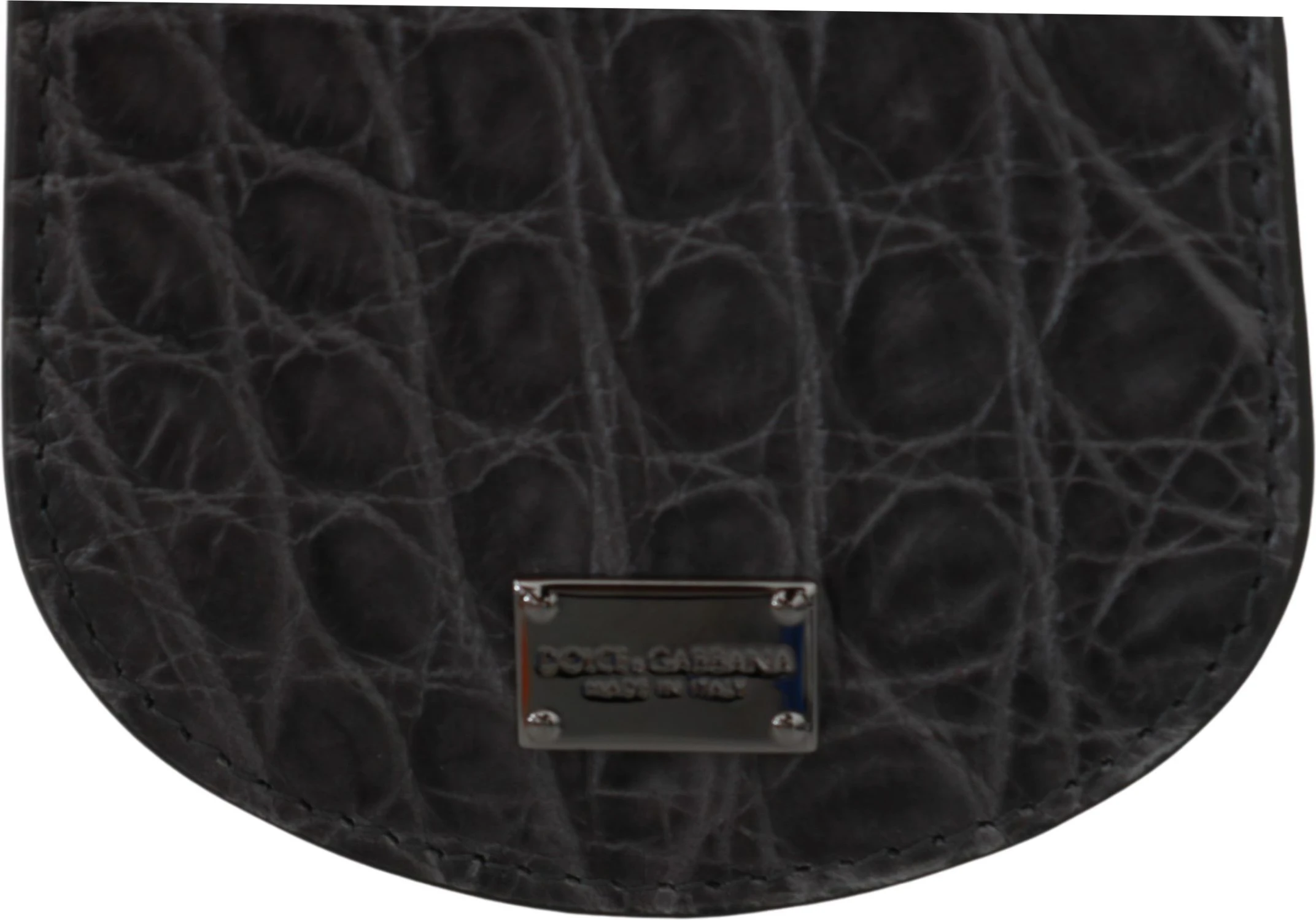 Кошелек Dolce & Gabbana Exotic Gray Leather Condom Case Wallet