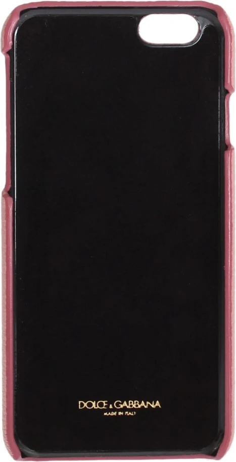Чехол Dolce & Gabbana Chic Pink Leather Crystal для iPhone