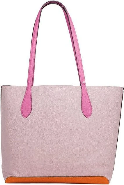 Сумка-тоут Coach Kia Medium Carnation Colorblock из зернистой кожи, сумочка, розовая
