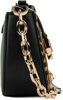 Сумка Michael Kors Carmen Small Black из кожи и меха леопарда (Haircalf)