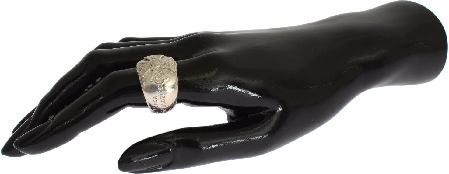 Кольцо Nialaya Jewelry Silver Cross Женское