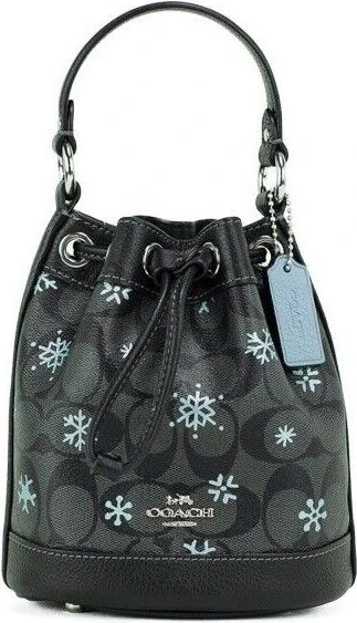 Сумка-ведро Coach Dempsey Small Snowflake Print