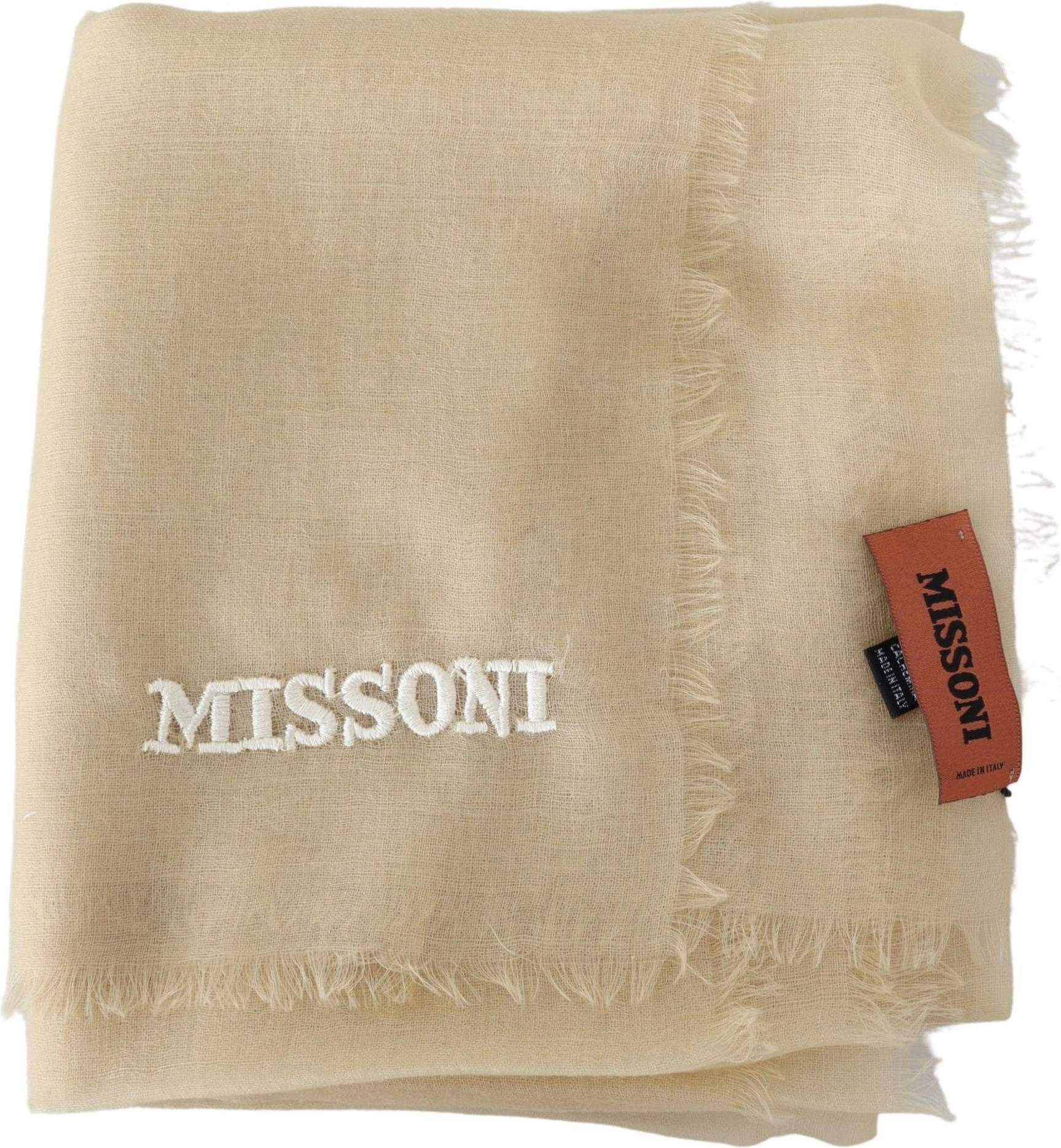 Шарф Missoni Бежевый Кашемир