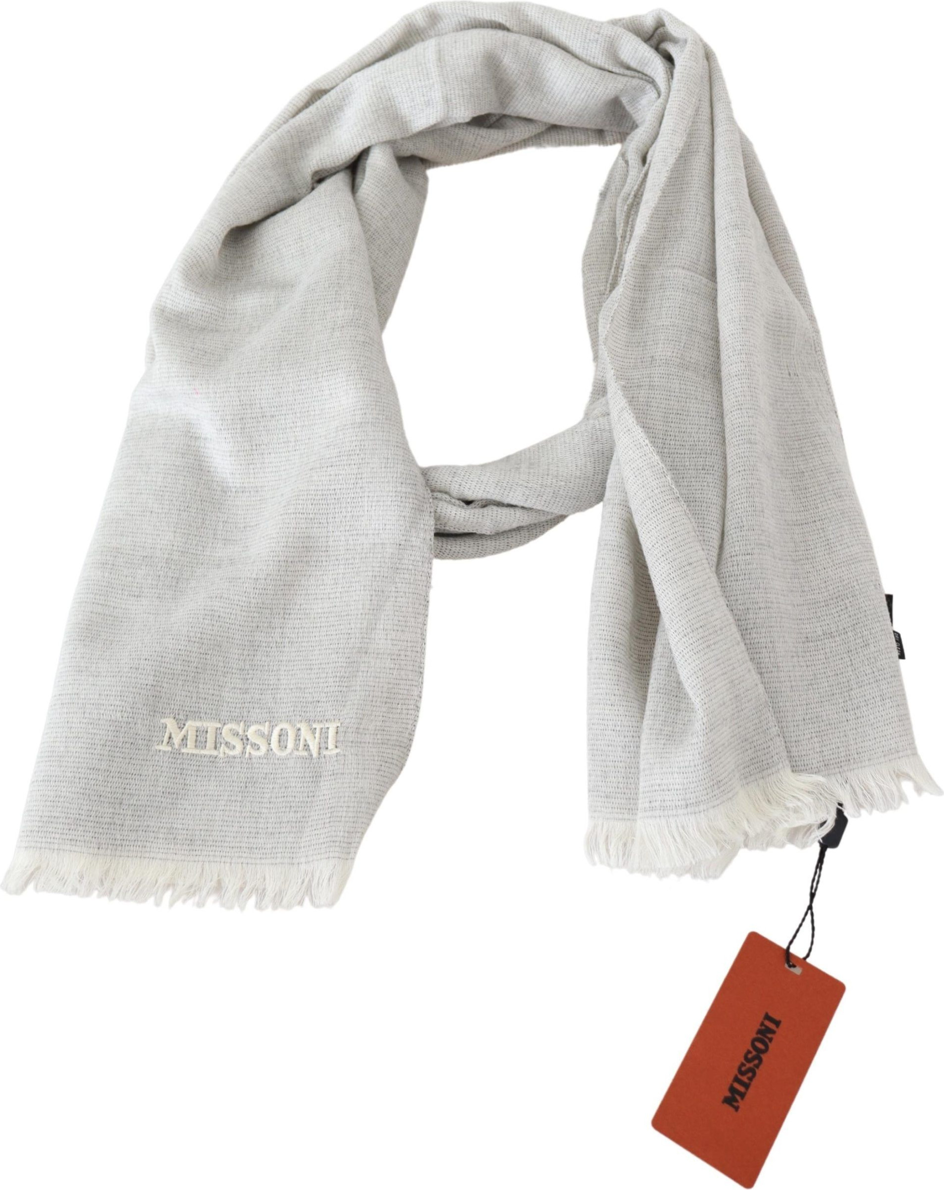 Шарф Missoni Элегантный Шерстяной Шарф с Фирменной Вышивкой