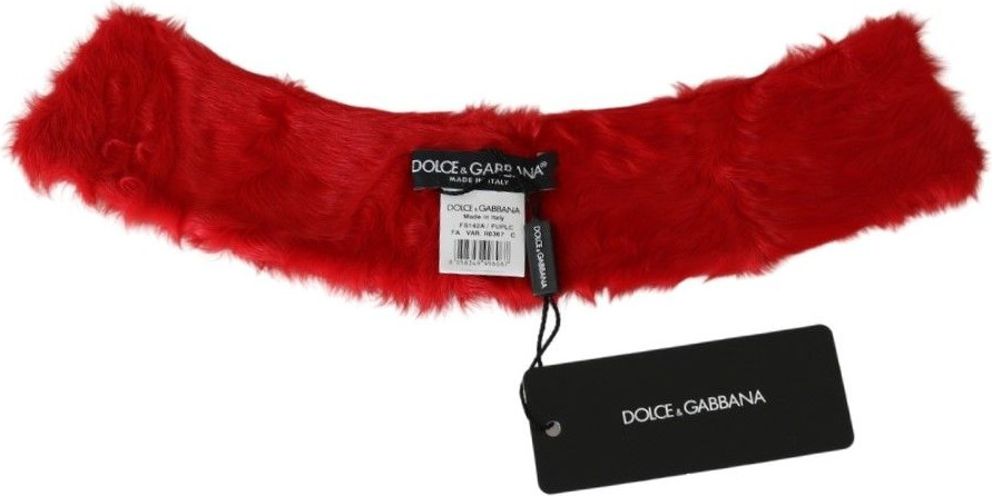 Шарф Dolce & Gabbana Элегантный из красной овчины