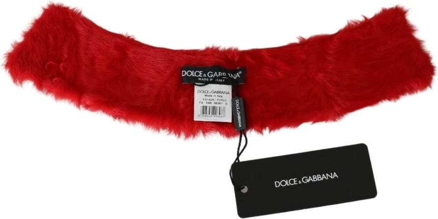 Шарф Dolce & Gabbana Элегантный из красной овчины