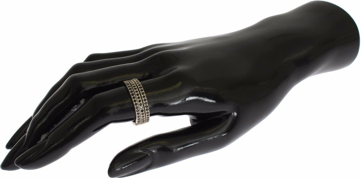 Кольцо Nialaya Jewelry Черный цирконий 925 Стерлинговое серебро Женское