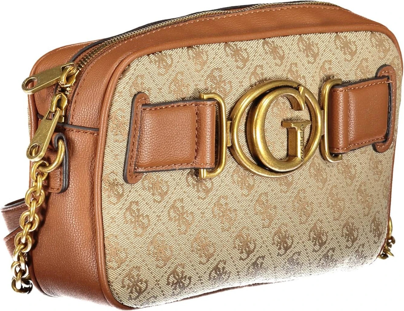 Женская сумка Guess Shoes коричневая из полиуретана
