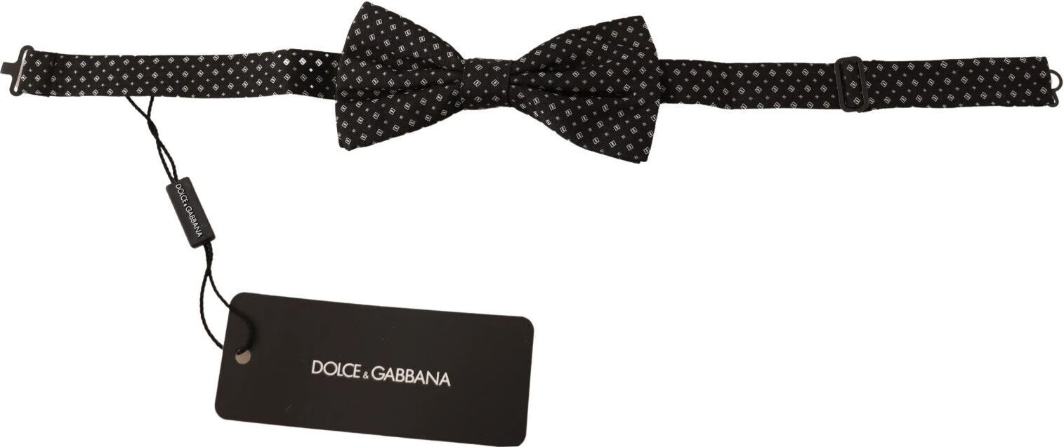 Галстук-бабочка Dolce & Gabbana Элегантная шелковая бабочка «Черная фантазия»