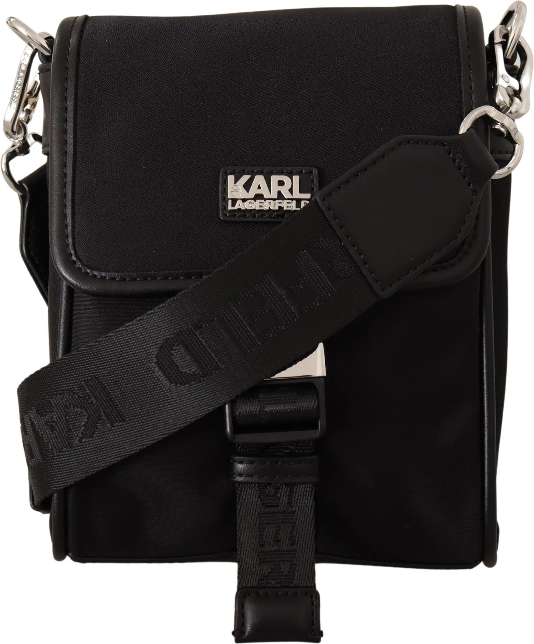 Сумка через плечо Karl Lagerfeld Изящная черная нейлоновая сумка через плечо