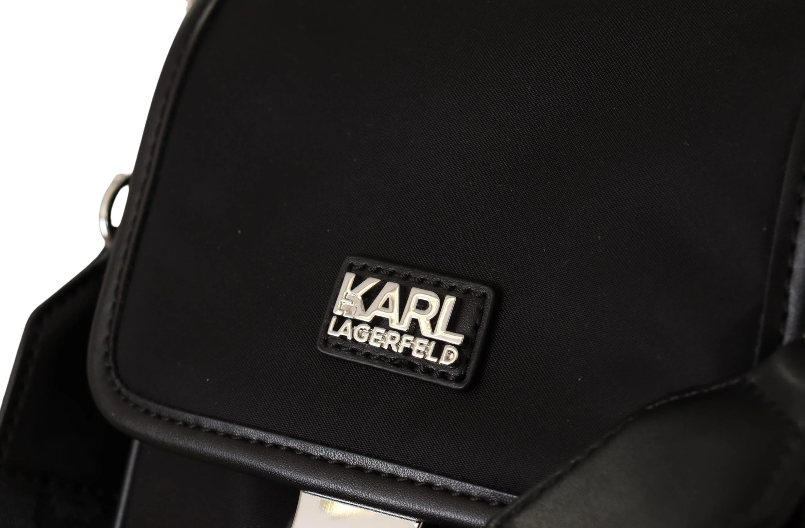 Сумка через плечо Karl Lagerfeld Изящная черная нейлоновая сумка через плечо