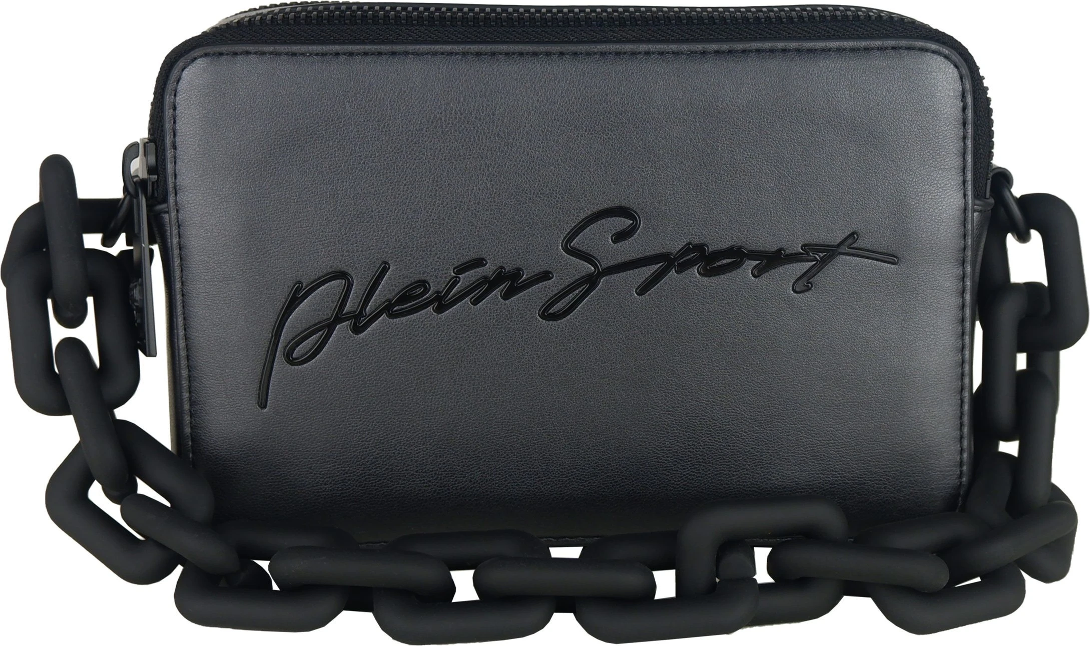 Сумка Plein Sport Elegant Black Double Zip Handbag