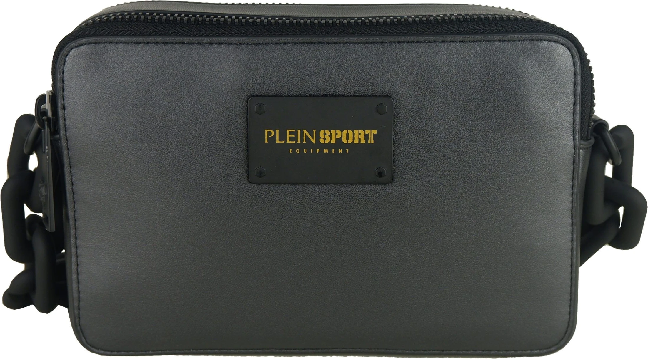 Сумка Plein Sport Elegant Black Double Zip Handbag