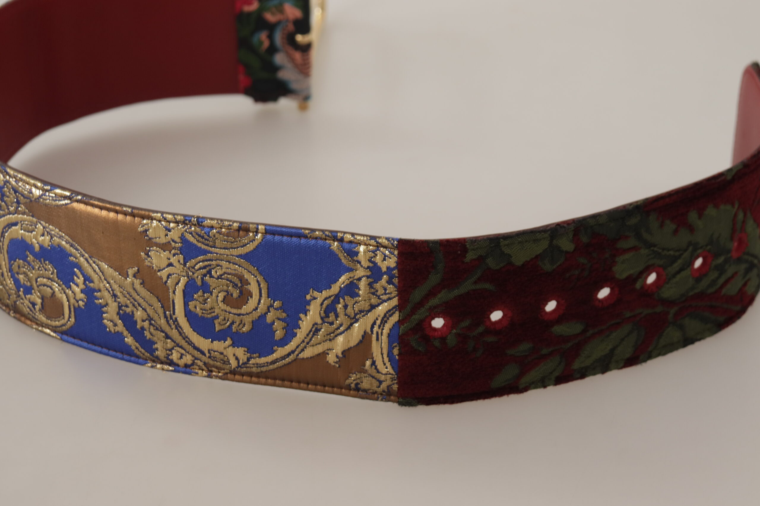 Ремень Dolce & Gabbana с гравировкой логотипа, разноцветный, из натуральной кожи