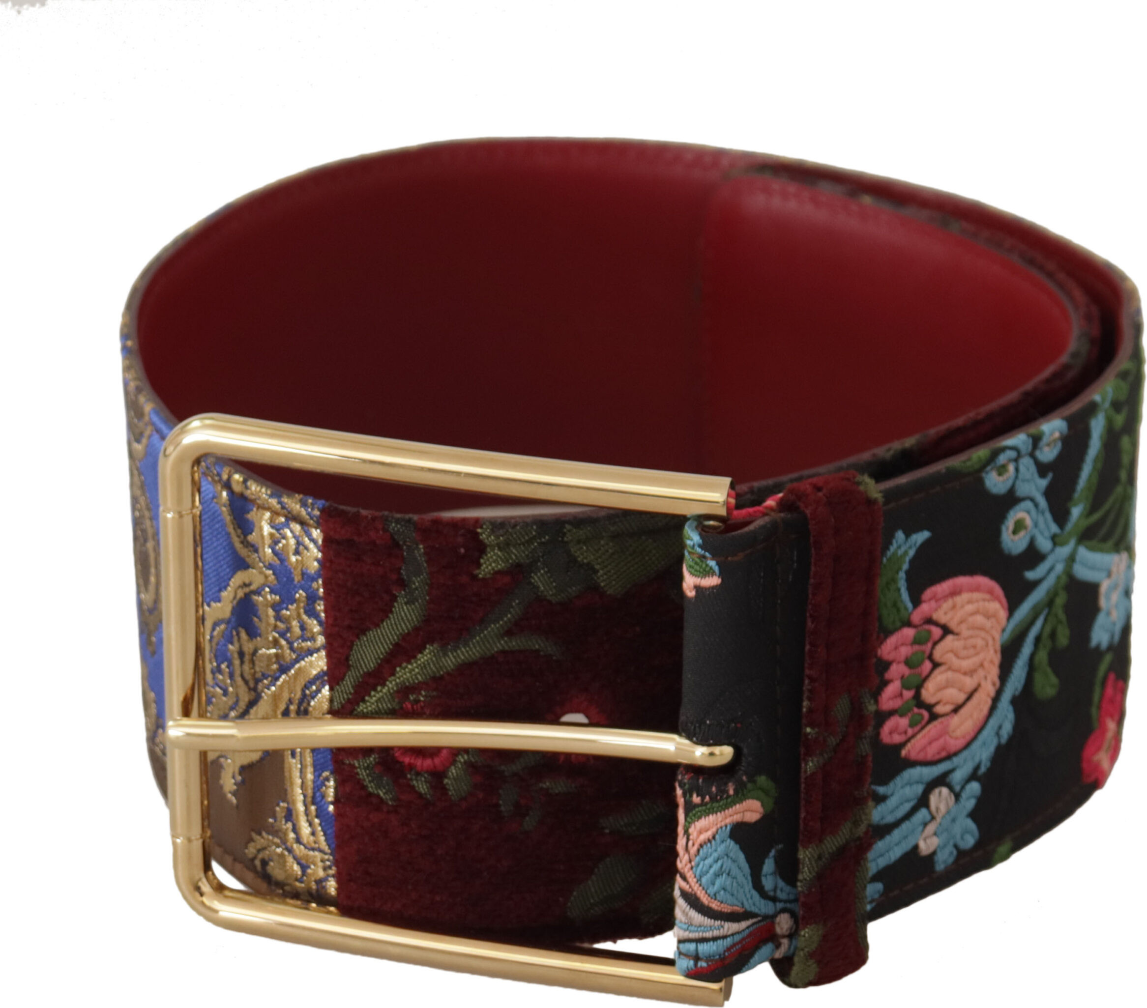 Ремень Dolce & Gabbana с гравировкой логотипа, разноцветный, из натуральной кожи