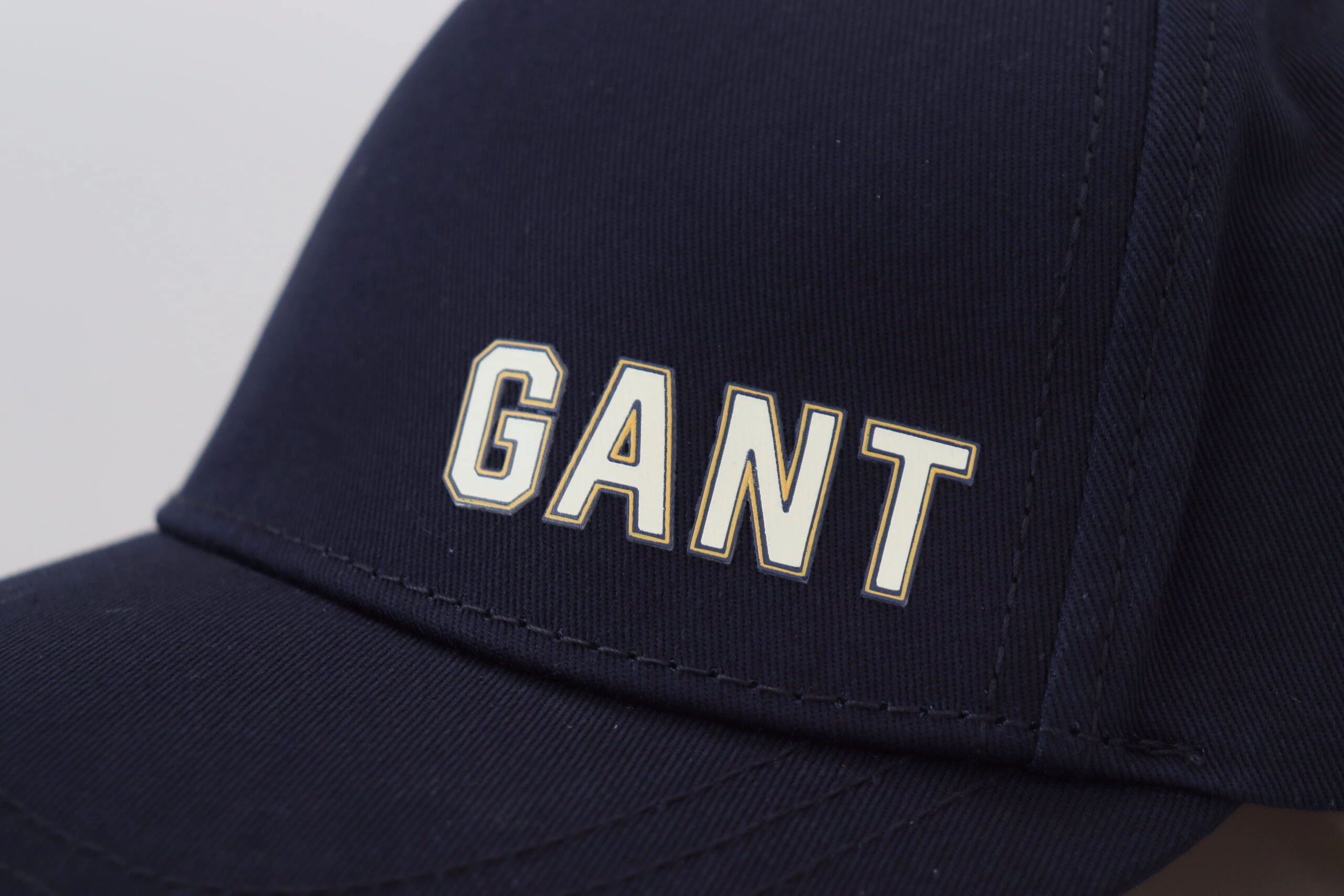 Бейсболка Gant с принтом логотипа, синяя, хлопковая, повседневная кепка