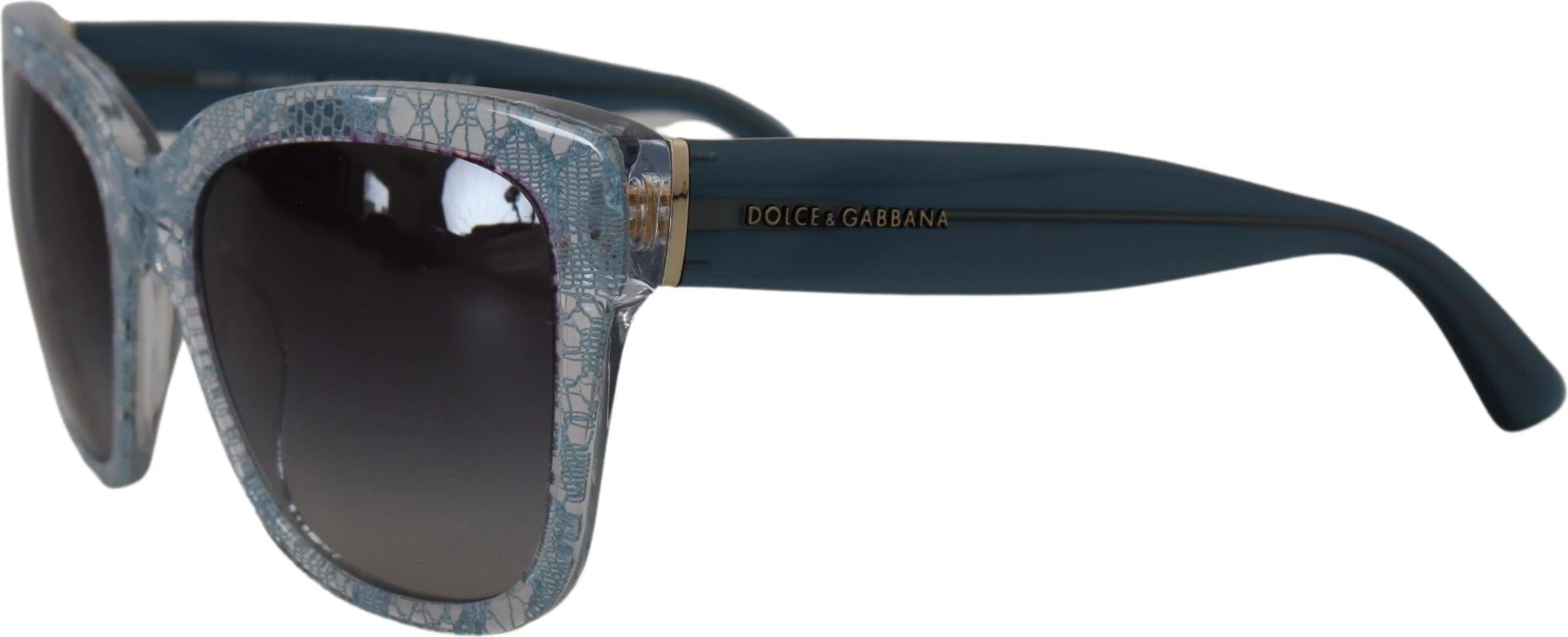 Солнцезащитные очки Dolce & Gabbana Синий кружевной ацетат Прямоугольная форма