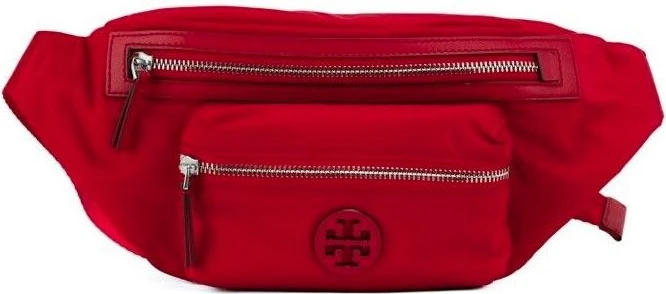 Сумка-пояс Tory Burch Medium Brilliant Red из нейлона с регулируемым ремнем, поясная сумка