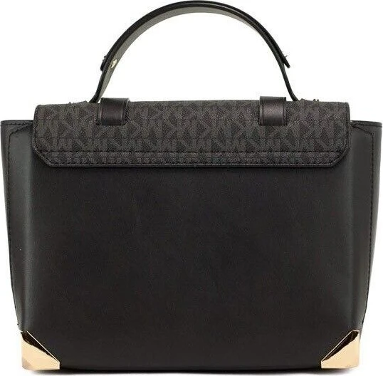 Сумка-портфель Michael Kors среднего размера, с принтом Signature, черная