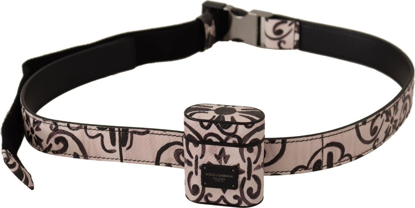 Чехол Dolce & Gabbana Chic Monochrome из кожи для Airpods